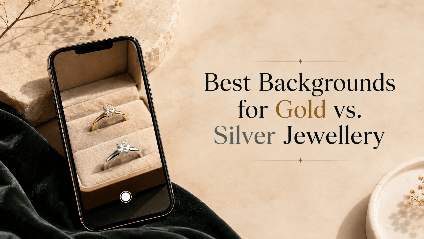 Best Backgrounds for Gold vs. Silver Jewellery